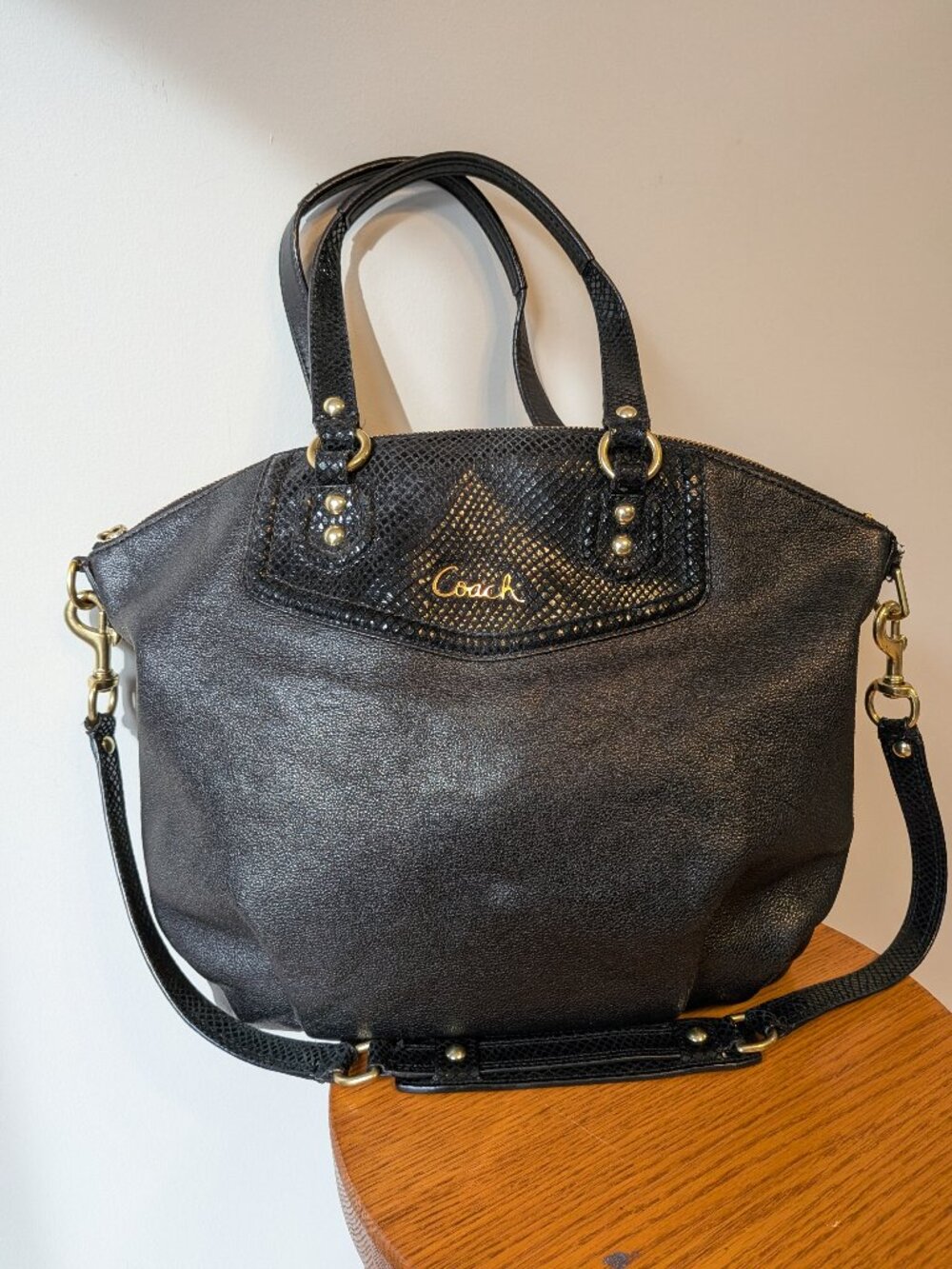 Coach F23684 Coach Ashley Leather North/South Convertible Satchel